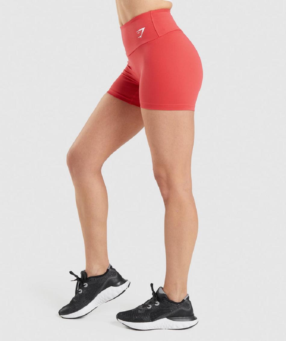 Pantalones Cortos Gymshark Entrenamiento Mujer Rojas | CO 2682MQZ